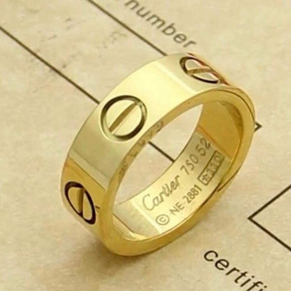 Love Screwdriver Gold Ring Nail No Stones